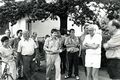 Treffen mit dem Stadtbaurat Dieter Matuschowitz (Bildmitte) und Stadträten im Gemeindezentrum St. Heinrich in der Kaiserstraße, ca. 1990 - mit im Bild (v.l.n.re.): Anette Reichenstein; Hans Moreth; Thomas Jung; Peter C. Wirl; Dieter Matuschowitz; Hartmut Träger; Günter Brand