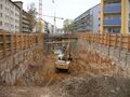 Bau der U-Bahn auf der Hardhöhe (November 2005)