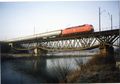 1992: Aufnahme der  in Stadeln im ursprünglichen Zustand vor dem Brücken-Anbau für die S-Bahn Gleise.