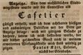 Zeitungsannonce des Cafétiers <!--LINK'" 0:32-->, März 1844