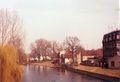 Blick von der Maxbrücke Richtung Norden, rechts der Gänsberg, 1974