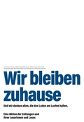 Mitmach-Poster der örtliche Presse in Sachen COVID-19-Pandemie, Mrz. 2020