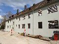 Abriss der Westlichen Waldringstraße und von Haus 9-11 in Stadeln, April 2023