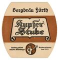 Bierdeckel der Brauerei Mailaender (Bergbräu) mit der Marke Kupferstube