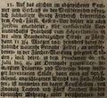 Verkaufsanzeige der <!--LINK'" 0:26--> in der damaligen "alten Brandenburgischen Straße" in der Ansbacher Intelligenz-Zeitung vom 09. Dezember 1778