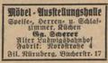Werbe Eintrag im Fürther Adressbuch von 1931 von <a class="mw-selflink selflink">Möbel Scherer</a> im alten <!--LINK'" 0:3-->