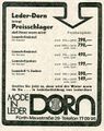 Werbung in der FN von Lederwaren Dorn  1977