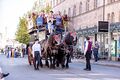 Erntedankfestzug 2023 - Pferdefreunde Franken - Markt Erlbach, Fürther Straßenbahnwagen anno 1900
mit Ponykutsche, Okt. 2023