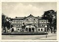 Ansichtskarte vom Hauptbahnhof in Fürth, gel. 1957