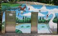 Graffiti Toilettenhäuschen Stadtpark <!--LINK'" 0:29-->