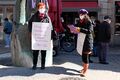 Barbara Fuchs (MdL B90/Die Grünen) und Andrea Gerhard beim Int. Frauentag, März 2021