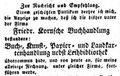 Zeitungsannonce des Buchhändlers <!--LINK'" 0:0-->, 1830