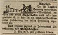 Zeitungsannonce von Jakob Walter, Wirt <!--LINK'" 0:9-->, März 1846
