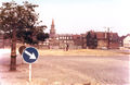 Ehem. Löwenplatz im Gänsberg nach den Abrissarbeiten, links ist noch der Brunnen zu erkennen, im Hintergrund <!--LINK'" 0:5-->, 1974
