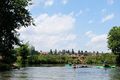 Paddelübungen der NaturFreunde-Ortsgruppe Nürnberg-Mitte auf der Regnitz am Zusammenfluss von Rednitz und Pegnitz in Fürth, Juli 2020