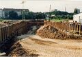 Bauarbeiten zum U-Bahnhof Stadthalle, Sept. 1995