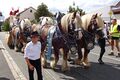 Festwagen mit weihnachtlichem Gesellen <!--LINK'" 0:37--> beim Stadelner Kärwazug, August 2024