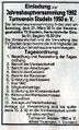 Einladung zur Jahreshauptversammlung 1992 "Turnverein Stadeln 1950" jetzt fusioniert <!--LINK'" 0:66--> in der FN vom 7./8. März 1992