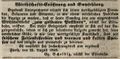 Zeitungsannonce von Gg. Scheidig, Wirt , August 1843