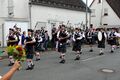 fränkische Pipe Band beim Stadelner Kärwaumzug, August 2023. Schottisch geizig leider ohne Vereins Schild...