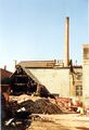 Abrissarbeiten der Grüner-Brauerei in der Innenstadt, April 1990