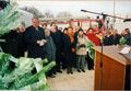 Eröffnung der Nordspange (Kapellenstraße) mit der Blockrandbebauung als künstliche Stadtmauer durch den OB Wilhelm Wenning, Dez. 1999,