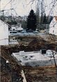 Baumaßnahmen im ehem. <a class="mw-selflink selflink">Grüner Park</a> im Februar 1988. Bildmitte die <!--LINK'" 0:29-->.