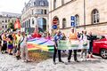 OB Thomas Jung mit einigen SPD-Stadträten und Barbara Fuchs (MdL) von der Partei die Grünen beim 1. Christopher Street Day in Fürth, Juli 2024