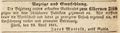 Werbeannonce für die Gaststätte <!--LINK'" 0:26-->, April 1841