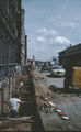 vorbereitende Tiefbauarbeiten in der Gebhardtstr. für U-Bahnbau, rechts das , Mai 1979