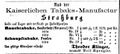 Anzeige für Rauch- und Schnupftabake, Klinger, Fürther Tagblatt 28.2.1872