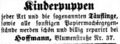 Puppenmacher Johann Georg Hoffmann in der Blumenstraße, Dezember 1863