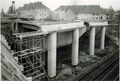 Bau der Würzburger Straßenbrücke über die Gleise, Nov. 1974