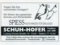 Werbung der Firma <a class="mw-selflink selflink">Schuh-Hofer</a> im Dez. 1995