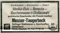 Werbung in der FN vom Fachgeschäft Messer-Taugerbeck in der <!--LINK'" 0:15--> 1983