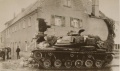 Amerikanischer Panzerunfall in Stadeln, Haus "Fleischmann", 1966