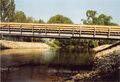 Ludwigsbrücke während der Sanierungsarbeiten - hier als Behelfsbrücke, Mai 2006