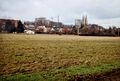 Blick über den Wiesengrund zur Schwand mit der ehemaligen Kinderklinik und dem Schwesternheim, Januar 1994