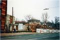 Die ehem. Pfründ während des Abrisses neben dem heutigen Grete-Schickedanz-Heim, Jan. 1987