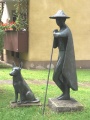 Freiplastik <i>"Schäfer mit Hund"</i>, Bronze, <!--LINK'" 0:295-->, <!--LINK'" 0:296-->