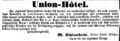 Zeitungsannonce von <!--LINK'" 0:34--> für sein <!--LINK'" 0:35-->, September 1865