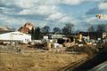 Baustelleneinrichtung für den Bau der U-Bahnhaltestelle Stadthalle an dem heutigen Standort des Ärztehauses Spektrum, Feb. 1997