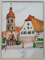 Karl-Heinz Wich: "Roßtal", Kunstdruck (im Original Aquarell). Signiert mit <i>CharlWich 78</i>, Kunstmappe des <!--LINK'" 0:16-->, 1983