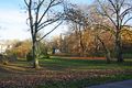 Der Schlosspark mit Pavillon in Burgfarrnbach, November 2020