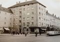 Straßenbahn in der Schwabacher Str. bei Kreuzung . Aufnahme 1960