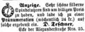 Zeitungsanzeige des Uhrmachers <!--LINK'" 0:12-->, November 1861