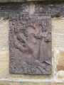 Bamberg, Domberg: Gedenkplatte "1000 Jahre Bistum Bamberg", Reliefs von Heinrich Schreiber, Kronach