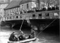 Sauweiherbrücke mit Hochwasser 1953