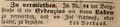 Anzeige für Vermietung, Löb Vorhaus, Fürther Tagblatt 7.12.1849