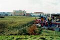 Blick vom Kanal auf das Gewerbegebiet Süd mit dem neu erbauten Europa-Hotel-Fürth, November 2002